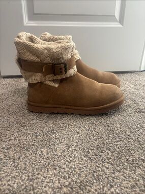 Ugg suede and sweater boots